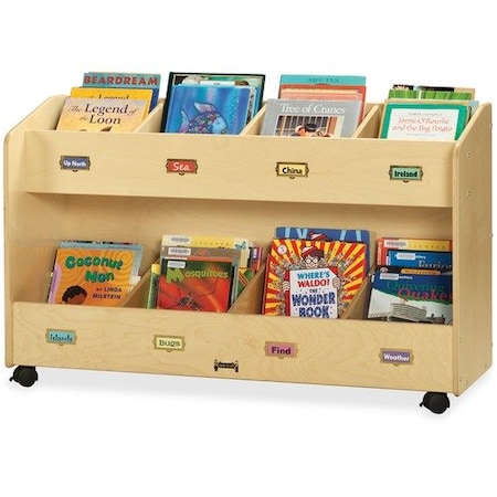 Jonti-Craft JontiCraft 5369JC, MOBILE SECTION BOOK ORGANIZERS, EIGHT-SECTION, 48W X 16D X 29.5H, BIRCH JNT5369JC